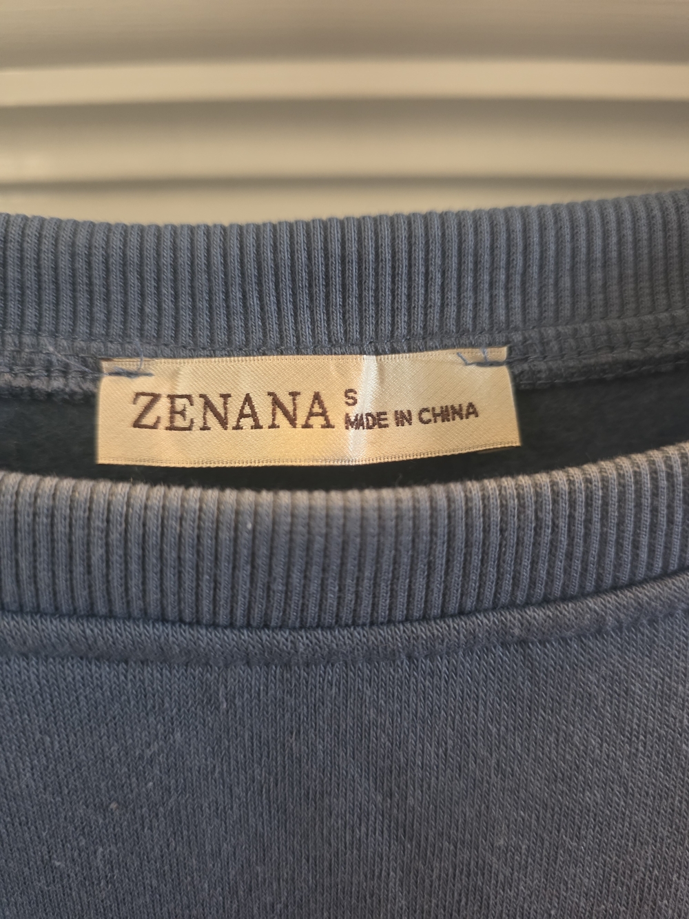 Zenana Outfitters Slate Blue Wide Leg Lounge Pants with Matching Pullover - Picture 4 of 5